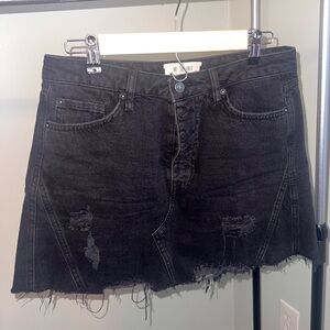 NWOT We The Free Black Jean Skirt